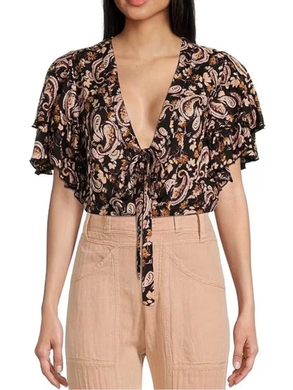 Free People Intimately "Call Me Later" Printed Bodysuit